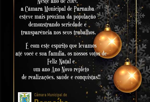 Mensagem de Natal da Câmara Municipal de Parnaíba