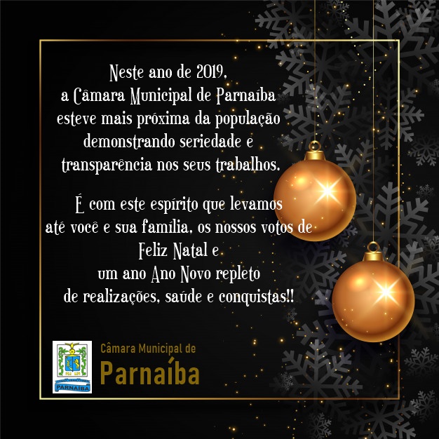 Mensagem de Natal da Câmara Municipal de Parnaíba