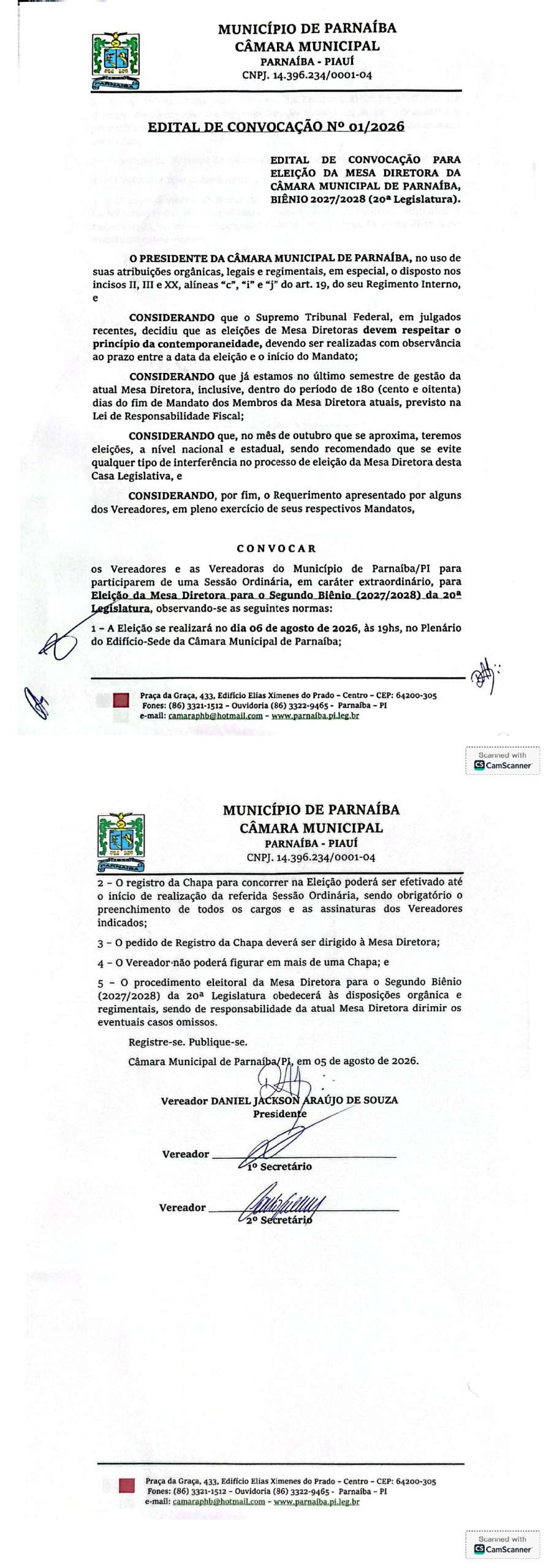 EDITAL DE CONVOCAÇÃO