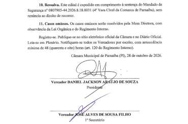 EDITAL DE CONVOCAÇÃO Nº 02-2026 – MESA DIRETORA