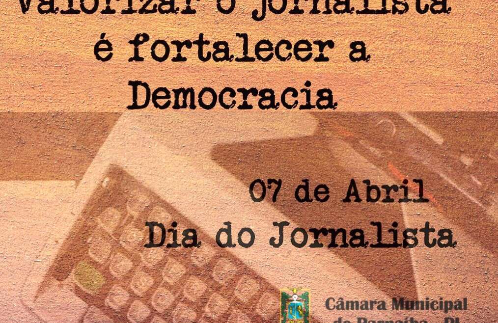 Câmara de Municipal de Parnaíba parabeniza jornalistas pelo seu dia
