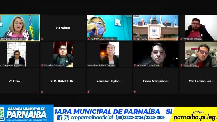Durante sessão dupla em formato home, Câmara de Parnaíba aprova vários requerimentos