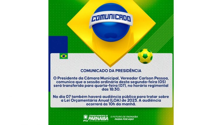 COMUNICADO DA PRESIDÊNCIA