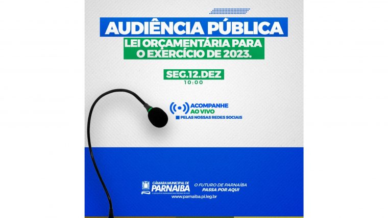 CONVITE PARA AUDIÊNCIA PÚBLICA SOBRE A LOA-2023