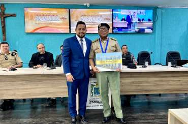 Câmara homenageia efetivo da 2ª CIPA com Medalha do Mérito Legislativo Municipal “Vereador Alcenor Candeira”